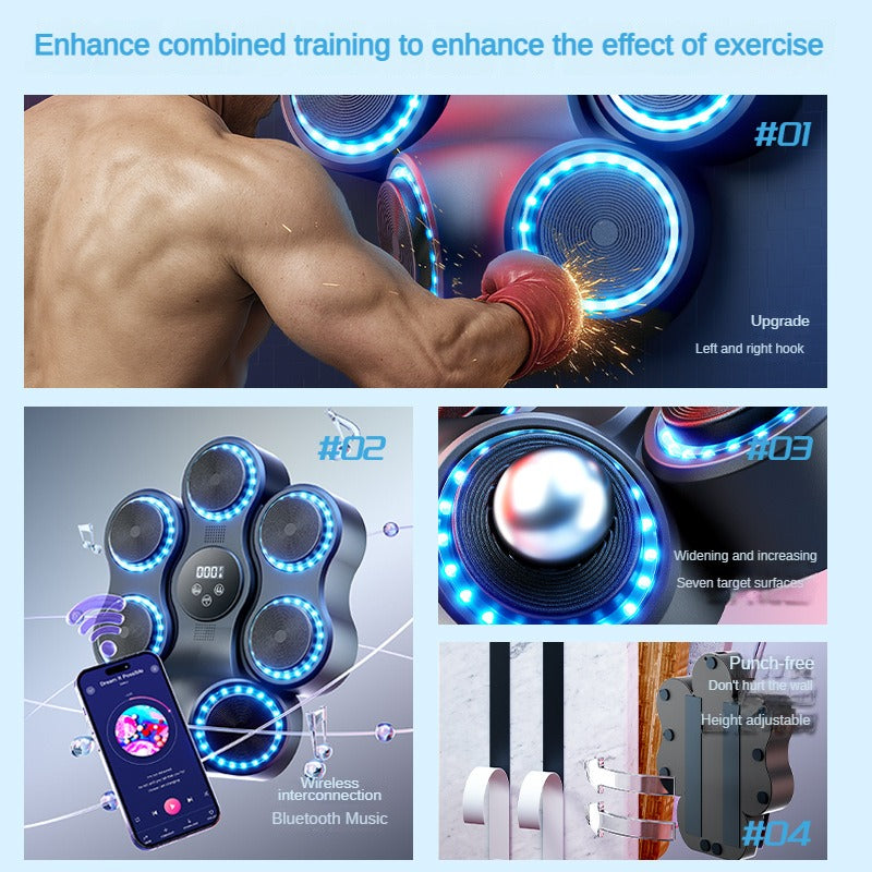 Smart Bluetooth Music Boxing Machine (Hook Punch, Combination Punch)