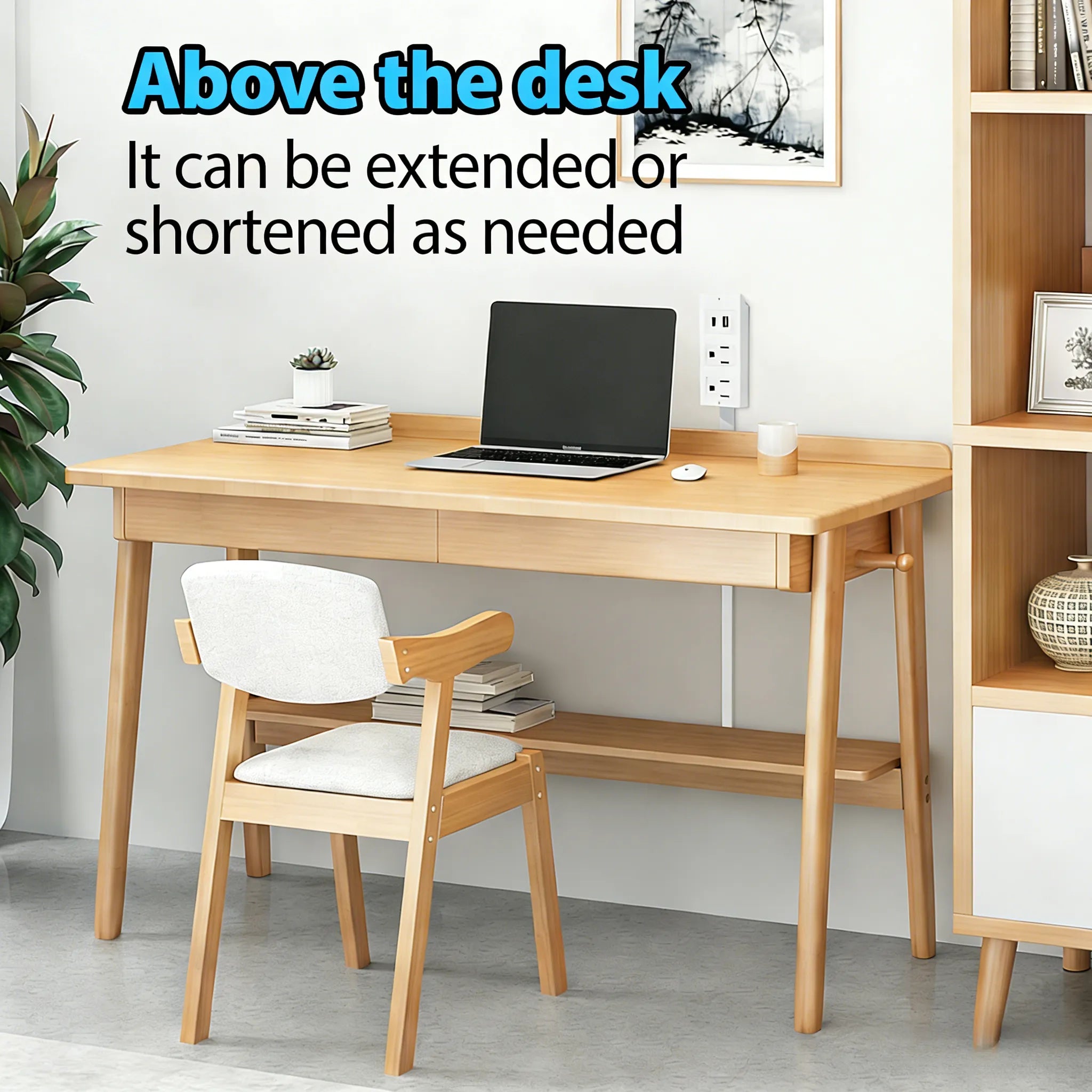 🎁 Save up to 50%💡Outlet Electrical Outlet Extender & 2 AC Outlets Extendable 43-62cm Rotatable 180° for Couches Desks Nightstands